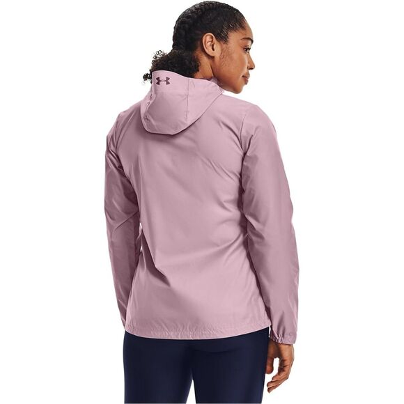 Under Armour Women's Forefront Rain Jacket Mauve Pink - Ash Plum UA Jacket Sz S - Picture 3 of 8